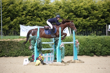 Rachel Proudley takes the top spot in the Blue Chip Pony Newcomers Second Round at Keysoe Equestrian Centre